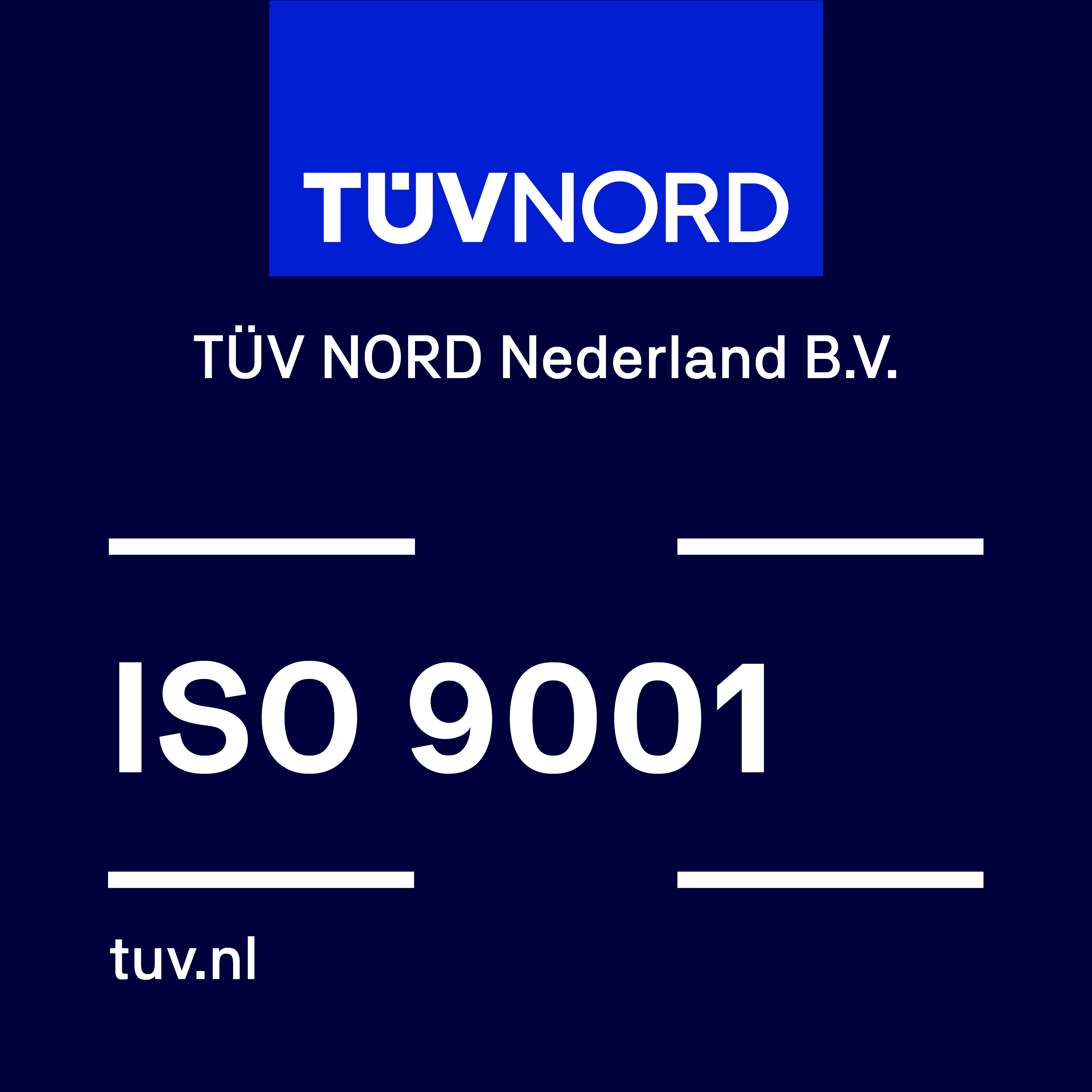 TÜV ISO 9001 certificering